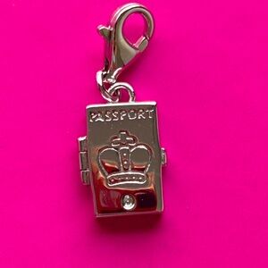 Pandora Silver Passport Charm with Diamond Detail- Openable